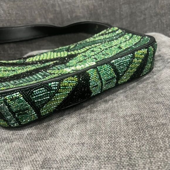 Staud Beaded Tommy Bag Green Palm - Picture 5 of 14